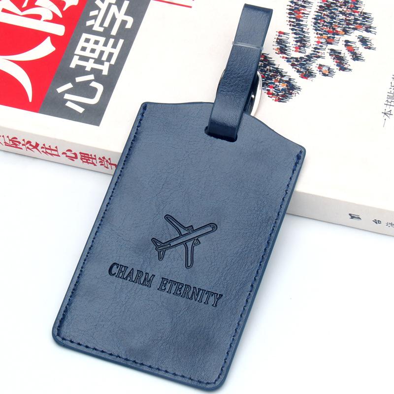 Thick Leather Airplane Boarding Pass Creative Travel Suitcase Tag Checked in Luggage Tags Cute Luggage Tag Address Name Lable