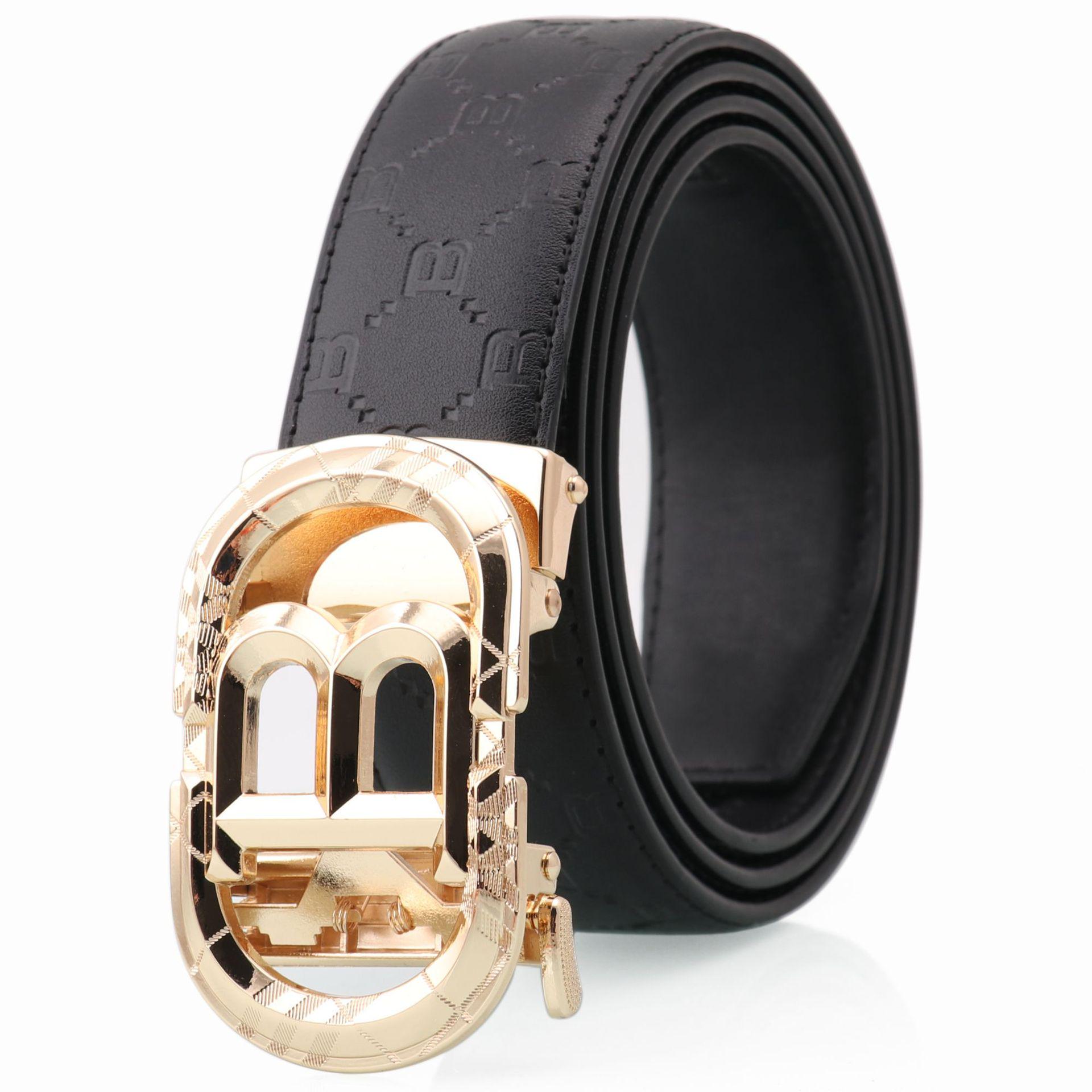 Мужской ремень из натуральной тисненой кожи - Высококачественный аксессуар для брюк из коровьей кожи