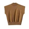 Women's Bat Sleeve Knitted Half Turtleneck Loose Top - 2023 Short Design