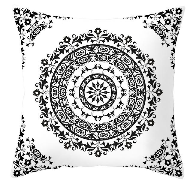 Mandala Ethnic Style Printed Peach Skin Velvet Pillowcase, Bohemian Home Pillow and Cushion Cover