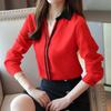 Fashion Long Sleeve Turn Down Collar Office Lady Chiffon Blouse Shirt Women Tops J301