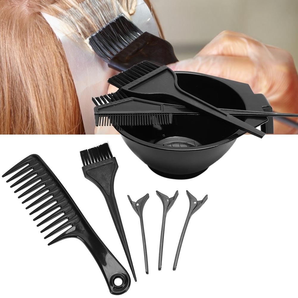 8pcs Professional Hair Dyeing Tool Highlights Comb Hair Clip Dyestuff Mixing Bowl Kit