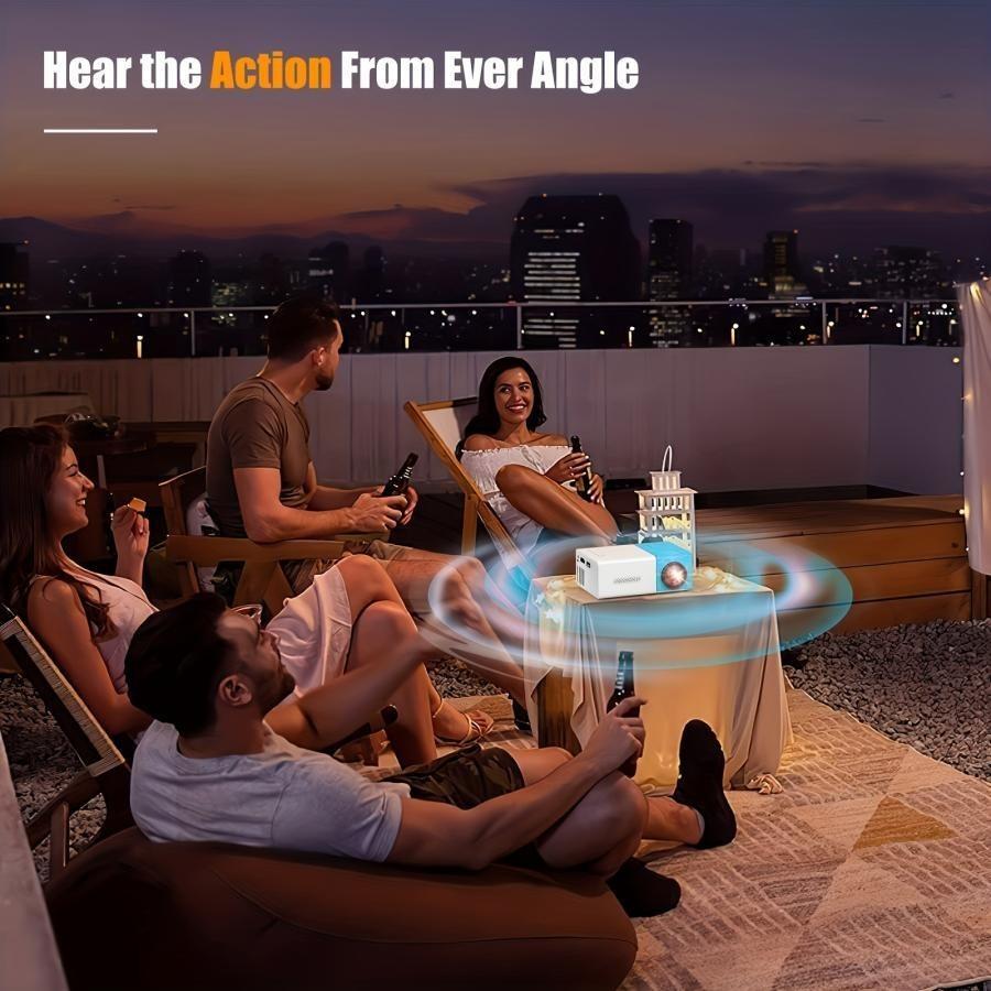 Compact Led Yg300 Home Office Mini Projector With 1080p Hd Resolution And 3d Capability