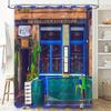 Vintage Pub Bathroom Decor Set Irish Bar Shower Curtain Backdrop Rustic Tavern Tapestry Wall Hanging Home Decor