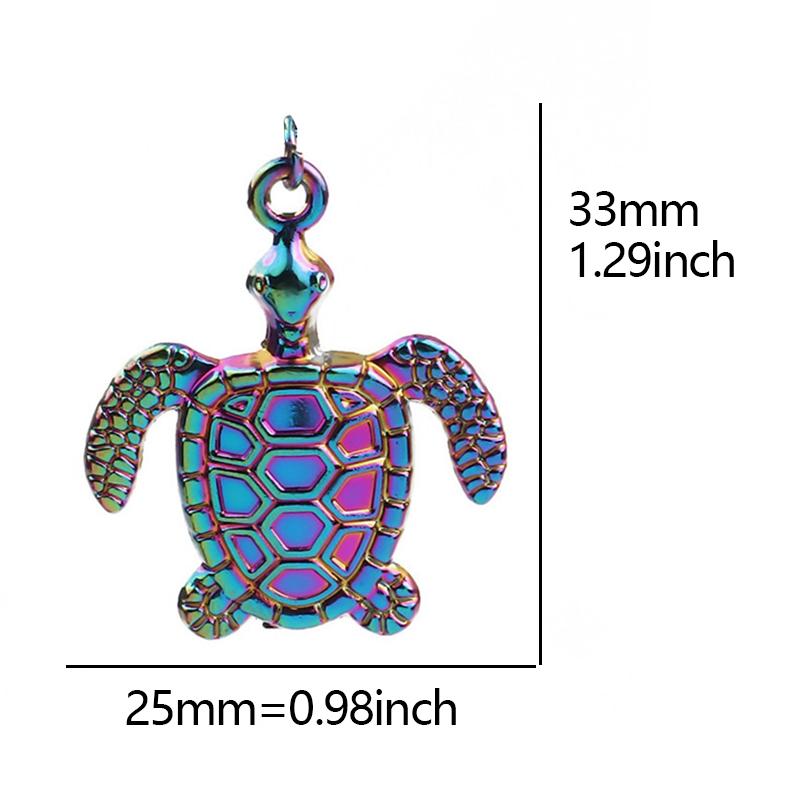 6Pcs Marine Organism Rainbow Colored Octopus Shark Charms For Jewelry Making Supplies Diy Keychain Earrings Accessories Pendants