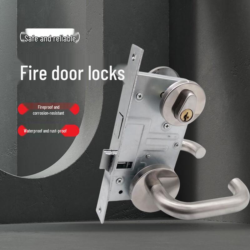 Stainless Steel Universal Fire Door Lock Set