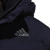 Adidas Solid Color Letter Print Hooded Mid-Length Down Jacket Men Outerwear Navy-Blue CK0970