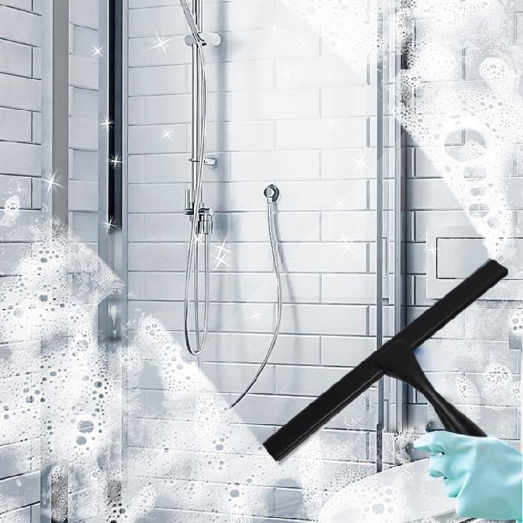 Stainless Steel Squeegee for Glass Door and Mirror Cleaning 10/12inch Black for Home and Car Use