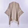 New Autumn and Winter Shawl Scarf New Jacquard Fringed Knitted Cape Cape Retro Ethnic