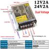 Dual-Output Voltage Switching Power Supply: 5V/12V/24V, 60W/120W/200W