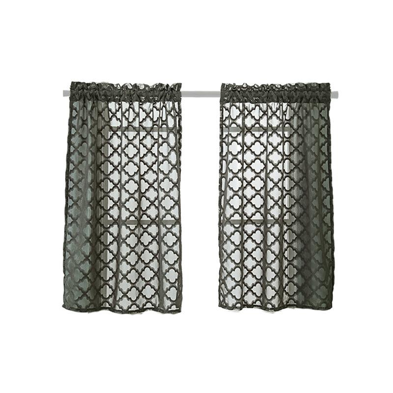 Curtains European And American Style Window Screens, Through Rod Curtains, Striped Curtain Window Screens Finished Products