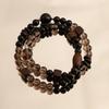 New Chinese double circle tea crystal obsidian sandalwood coconut shell spacer zen bracelet bracelet Douyin explosion wholesale