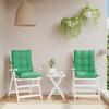 vidaXL Low Backrest Cushions 2 Pcs. Green Oxford Fabric
