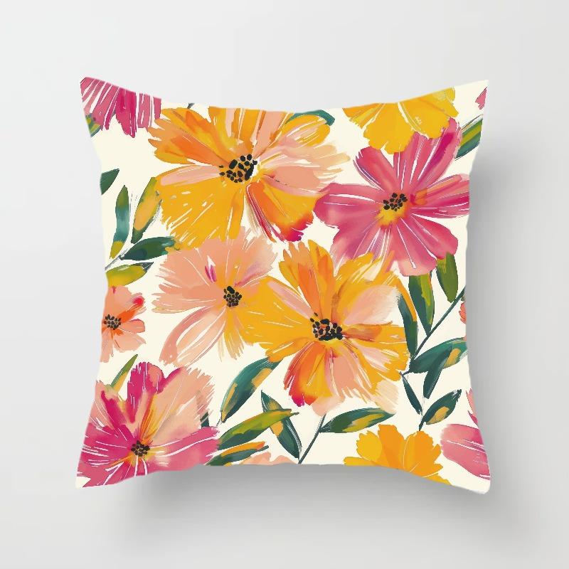 

Картина маслом цветочный узор декоративная наволочка гостиная спальня квадратная подушка наволочка 40x40cm