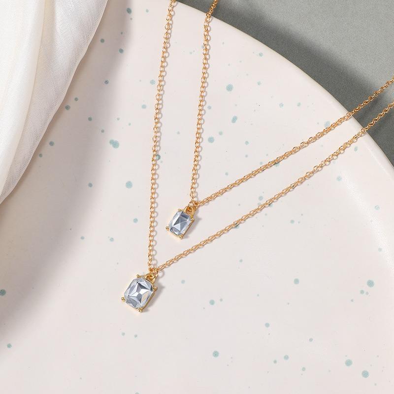 Gold-plated necklace, new crystal pendant, multi-layer fashion celebrity street shot sweater chain women