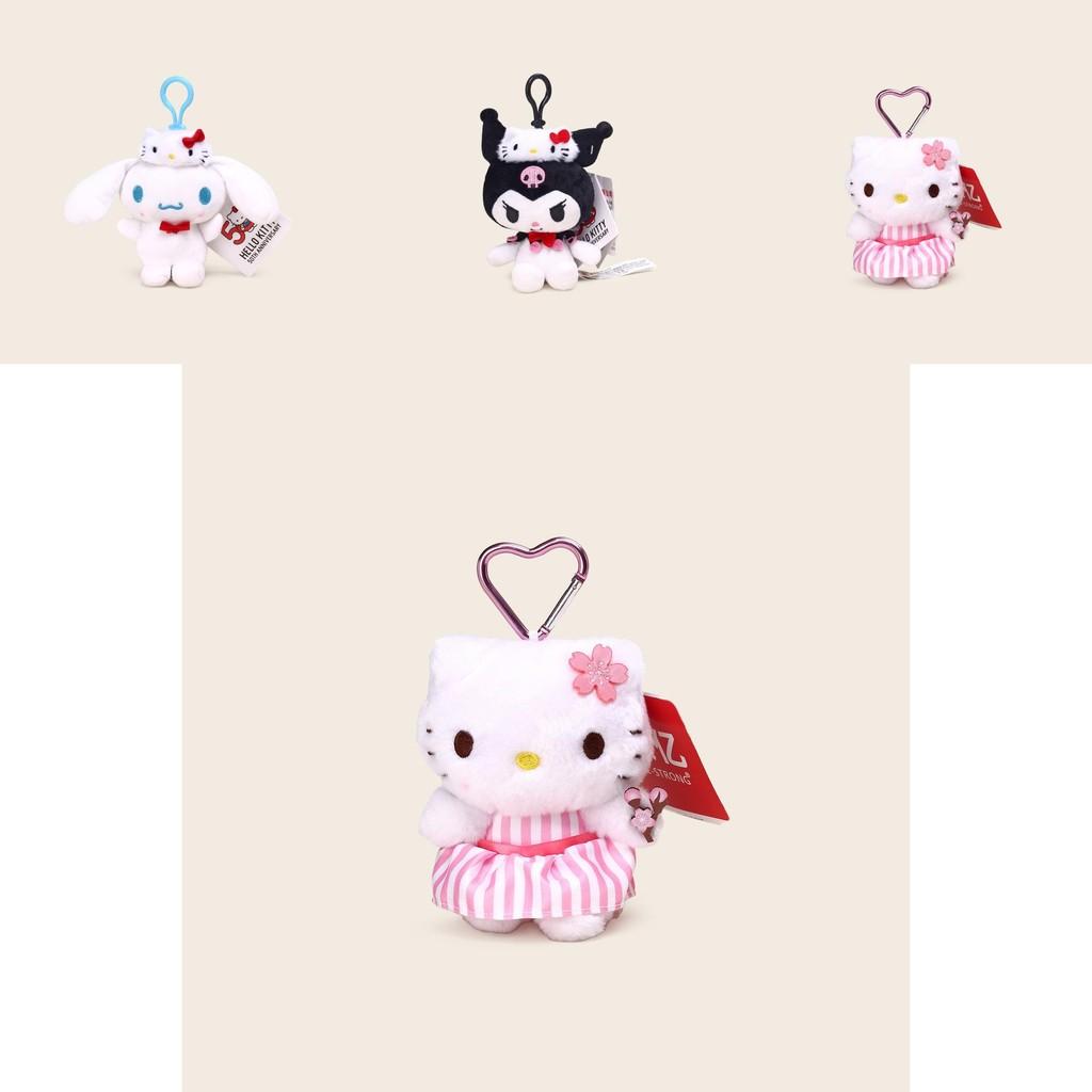 Cinnamoroll Kuromi Character Plush Keychain With Heartshaped Cherry Blossom Hello Kitty For School Bag Gift