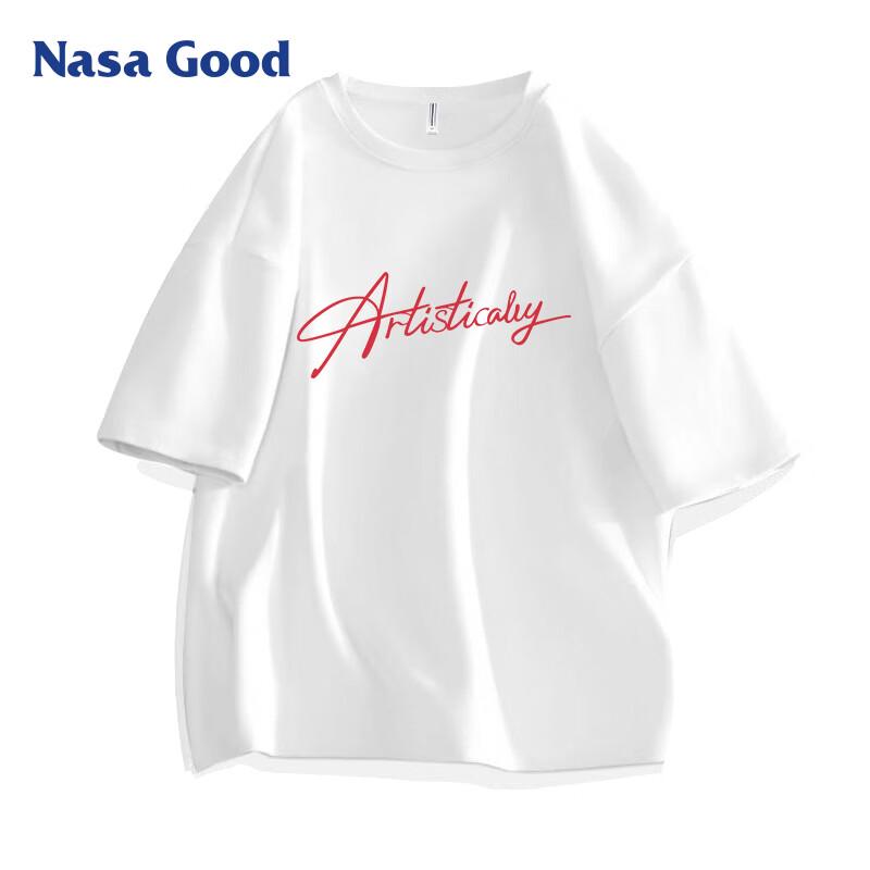 NASA GOOD Men s Letter Print Short Sleeve T-Shirt M