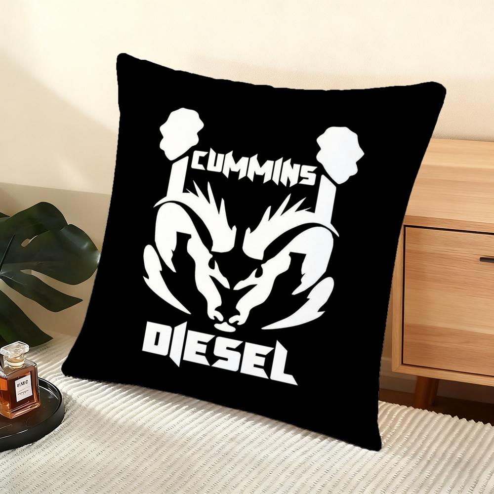 Gas Fueled Engine C-Cumminss Cushion Cover Soft Short Plush Pillow Cover Smooth Cozy Texture Aesthetic Cushion Case Home Decor