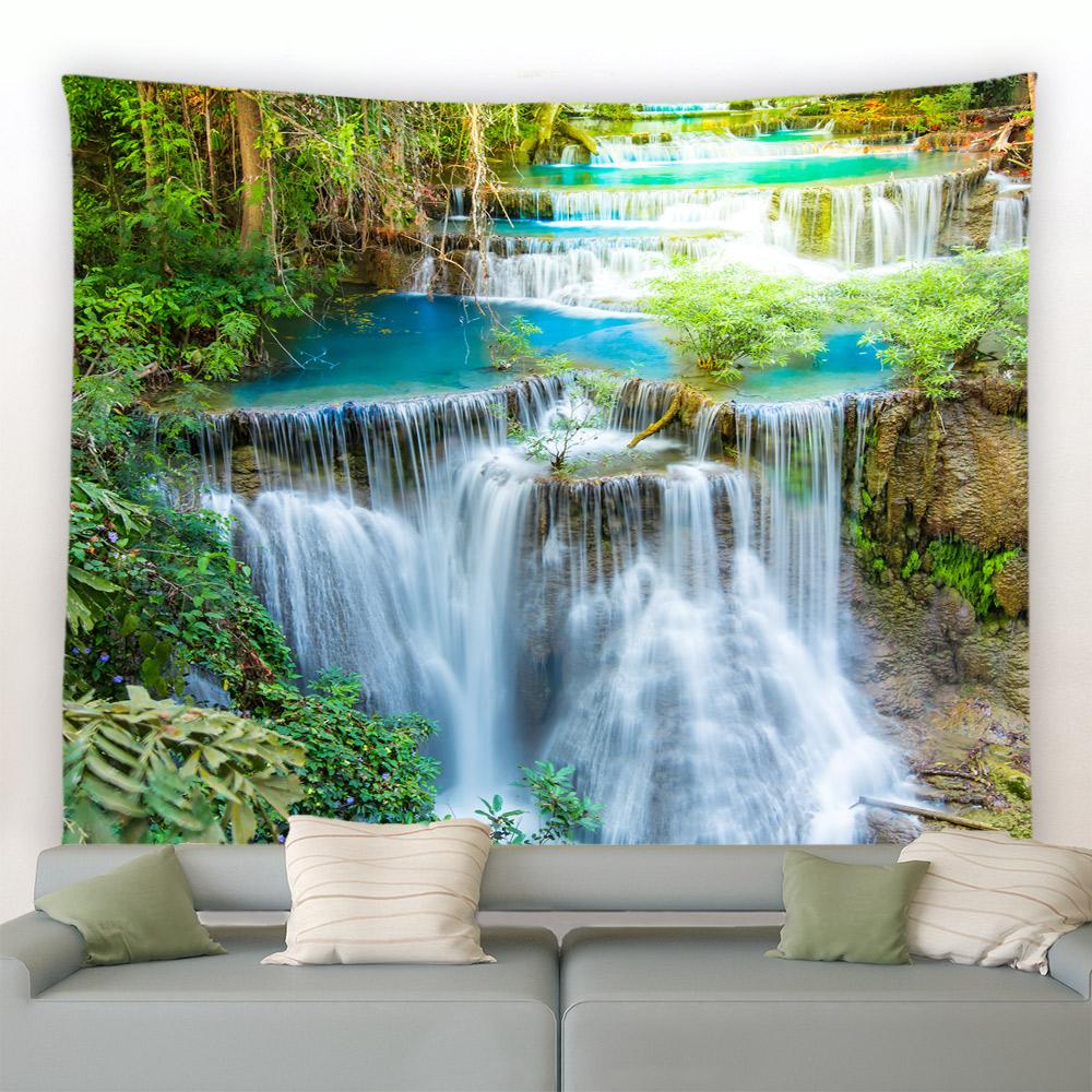 Fantasy Houby Květiny Rostliny Stromy Přírodní Krajina Nástěnná Dekorace Obývací Pokoj Ložnice Tropický Deštný Les Gobelín