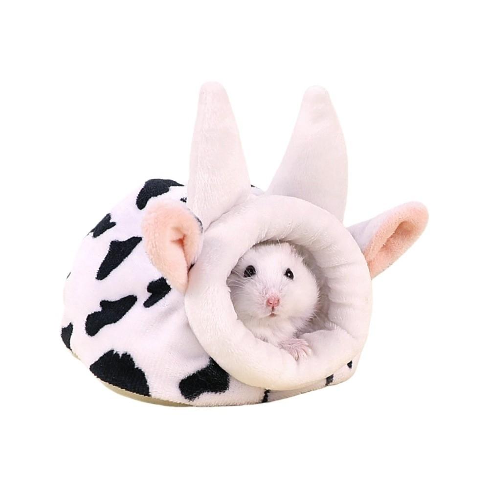 Cow Cute Hamster Cotton House Thickened Comfortable Rat Sleepping Bed Warm Hamster House Cave Winter