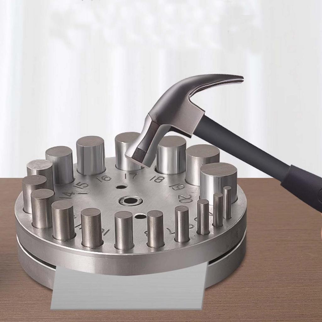 Gold Silver Hole Puncher, Manual Round Die Jewelry Making Processing Punching Forming Tool
