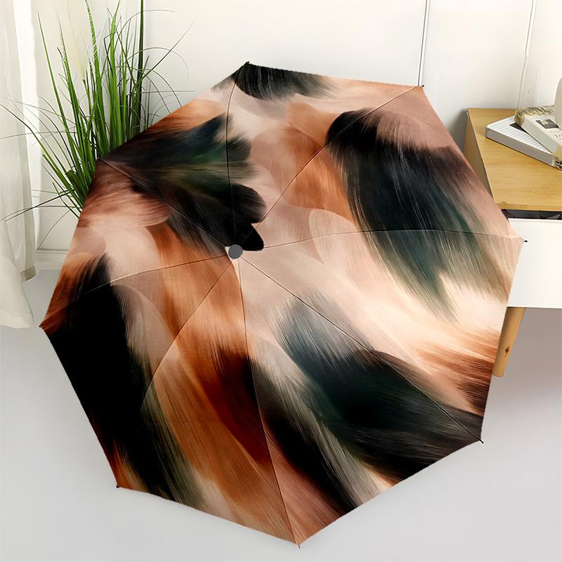 

1pc Abstract Landscape Umbrella Portable Folding Umbrella Durable Iron Frame, Suitable for All Seasons Home Travel Outdoor yy260319067
