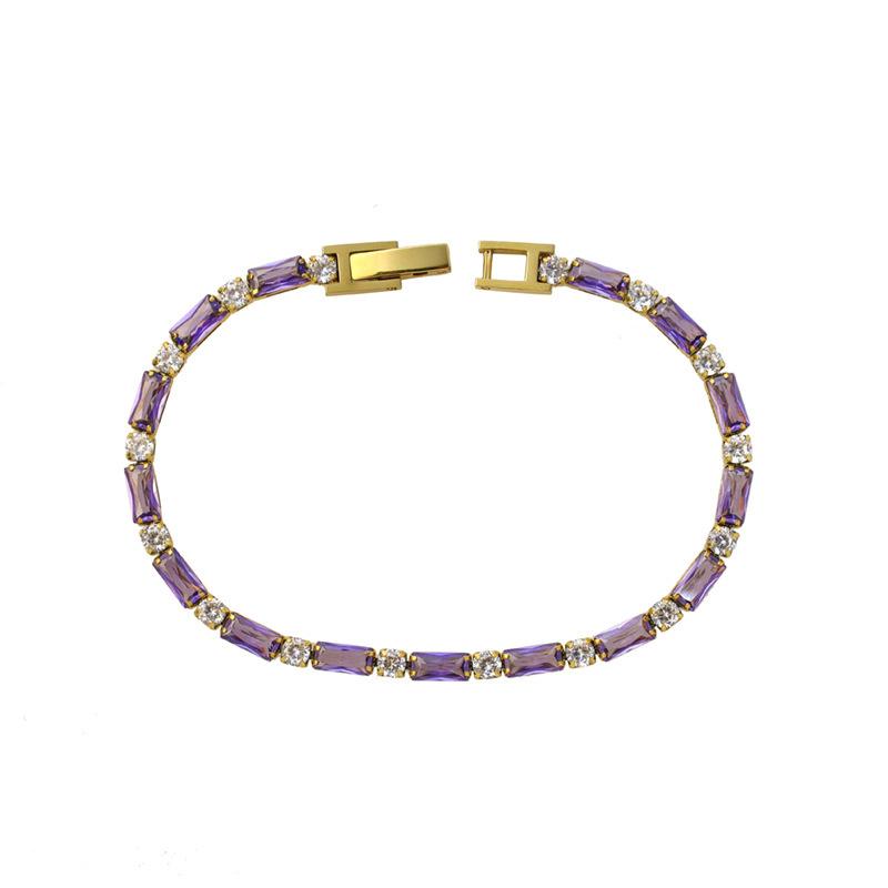 Light Luxury Girls Titanium Steel Colored Diamond Gold Bracelet Does Not Fade, Light Luxury High-End Stainless Steel Jewelry