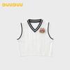 DUUDUU Toddler Girls' Academic Style Cartoon Knit Vest