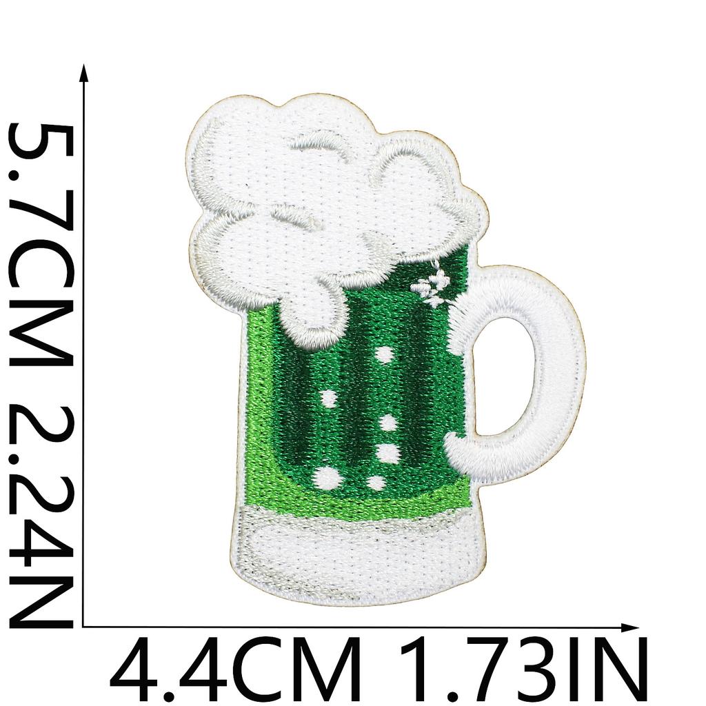 Clover Series Embroidery Cloth Sticker Holiday Clothes Decoration St. Patrick'S Day Patch Sticker Car Rainbow Chapter Boy