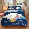 3pcs Meteor Cinnamoroll Sanrio Bedding Set Includes 1 Quilt Cover and 2 Pillowcases, Comfortable Bedding with Stylish Design for Bedroom S049