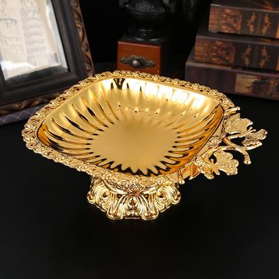 New European Tray Fruit Tray Home Coffee Table Fruit Tray Metal Handicraft Fruit Tray Exquisite Living Room Snack Basket