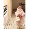 Kids Casual Korean Style Loose Thick Mid Length Hooded Warm White Duck Down Jacket