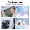 Clip-On Car Cooling Fan with Temperature Display, USB Rechargeable Portable Fan for Sun Visor, 3-Speed Adjustable, Low Noise