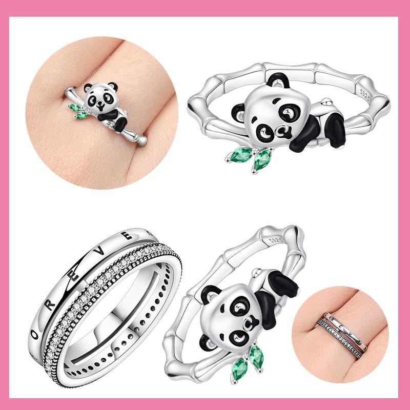 Copper Original Forever Eternal Panda Ring Women'S Anniversary Present Engagement Rings Ideal For Women Mens Jewelry