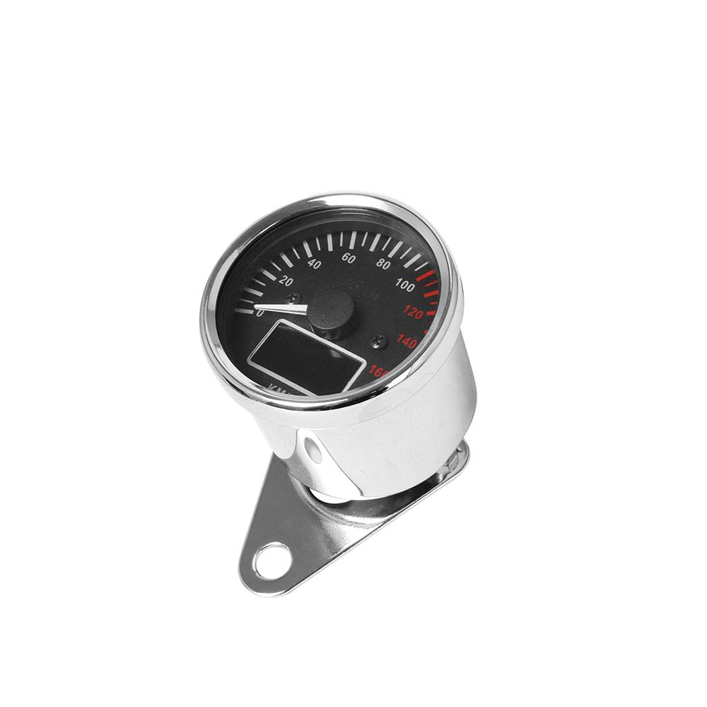 Universal 12V Motorcycle Odometer Speedometer Retro LED Digital fuel meter Gauge instrument For Cafe Racer