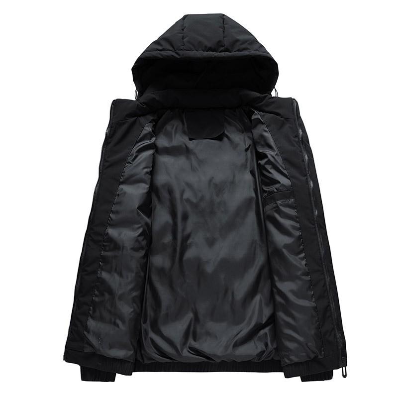 Mens Lightweight Short Down Jacket Teens Plus Size Youth Winter Outerwear With Hood