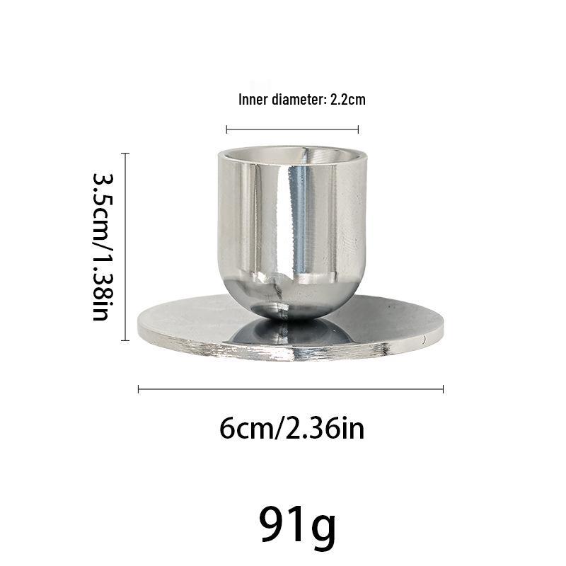 INS Style Silver Diamond Candle Holder - Western Restaurant Table Decoration