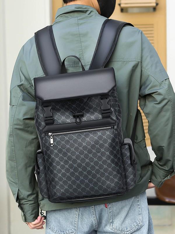 Men's Trendy Large Capacity Sports Backpack with Fashionable Print