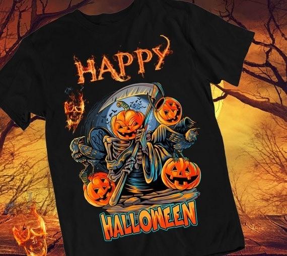 Halloween Shirt Scary Pumpkin Party XXXL