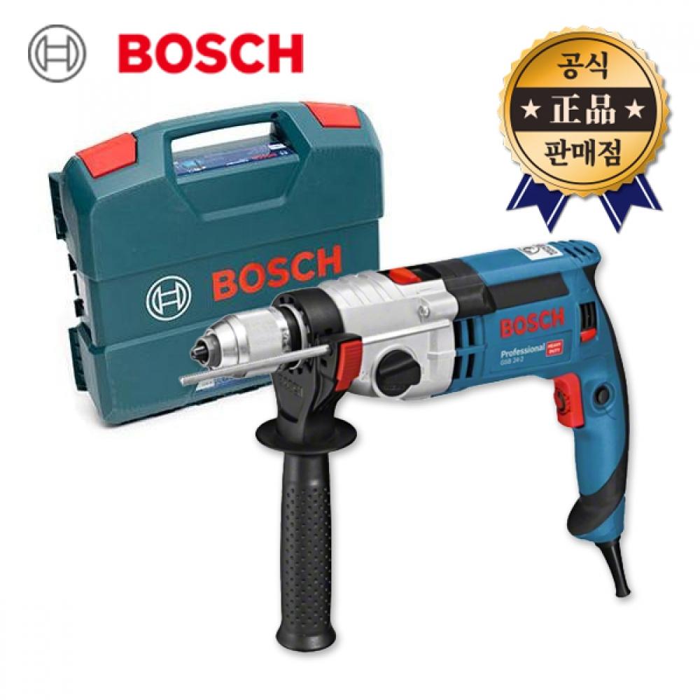 

Проводная вибрационная дрель BOSCH GSB24 2, быстрозажимной патрон 13 мм, дрель Bosch, электрическая дрель 1100 Вт