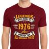 Born In 1976 50 Years of Being Awesome Fashion Vintage 50th Birthday Gift T-shirts Women's Casual Tee Loose Streetwear T-shirt Top Men's Clothing