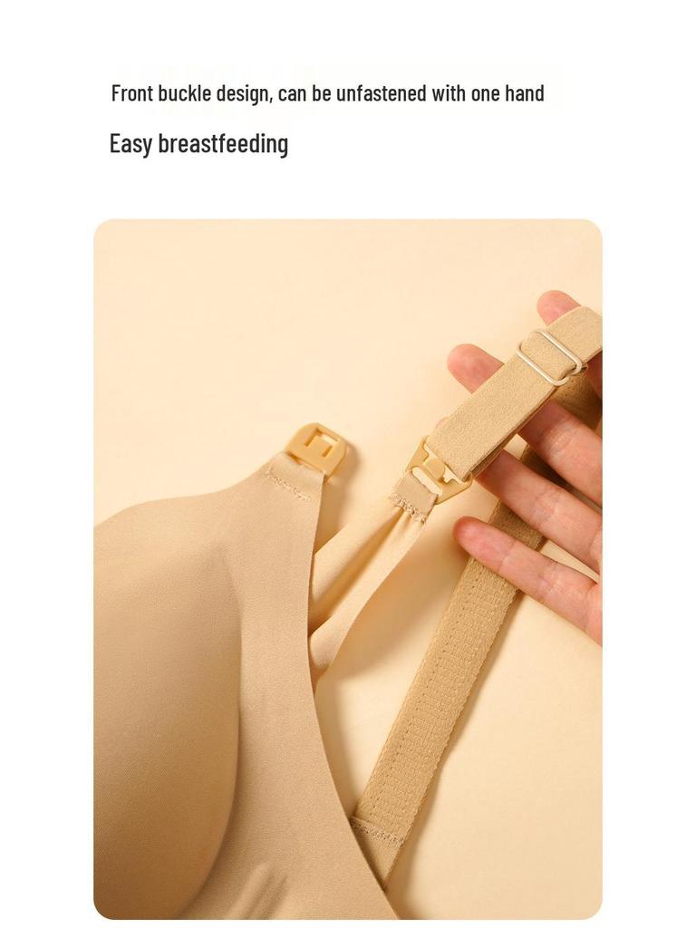 Bezešvá těhotenská a kojící podprsenka: Bez kostic, Plná podpora pro těhotenství a po porodu (86089)