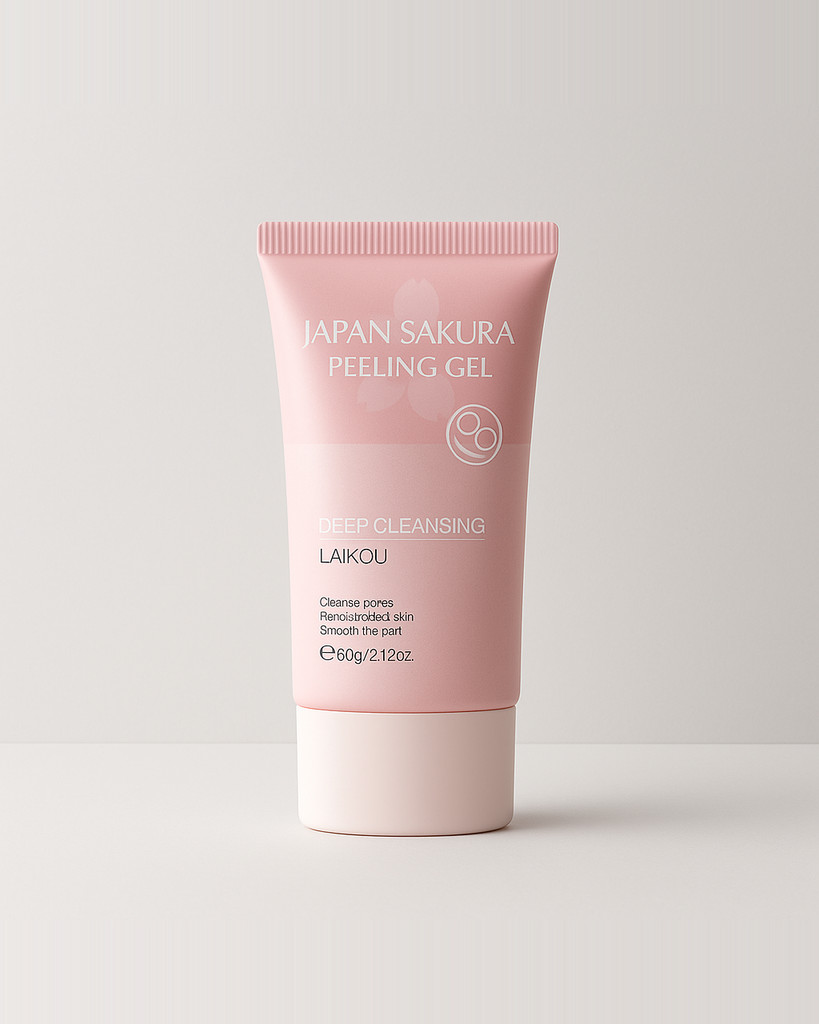 LAIKOU Cherry Blossom Exfoliating Gel Facial Scrub Cleans Pores