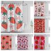 Home Shower Curtains Bathroom Waterproof Fabric Non-slip Bathmat Water Absorption Curtain Modern Nordic Boho Plant Fruit