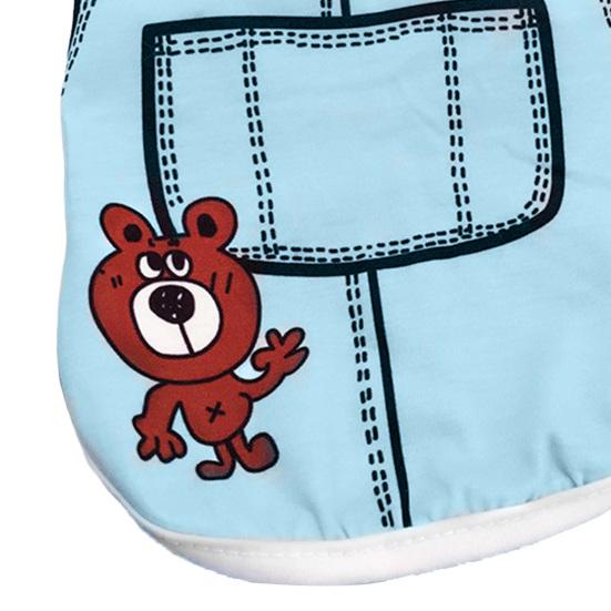 Pet Suspenders Cartoon Print Design Sweat Absorption Cotton Dog Casual Clothes for Dog