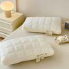 Knitted French Jacquard Single Pillow Neck Support Dorm Bedding Soft Soy Protein Fiber Filled