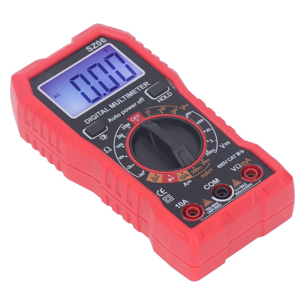 Digital Multimeter High Accuracy HD Backlit Anti Burning Multifunctional Current Voltage Meter for Repair Maintenance