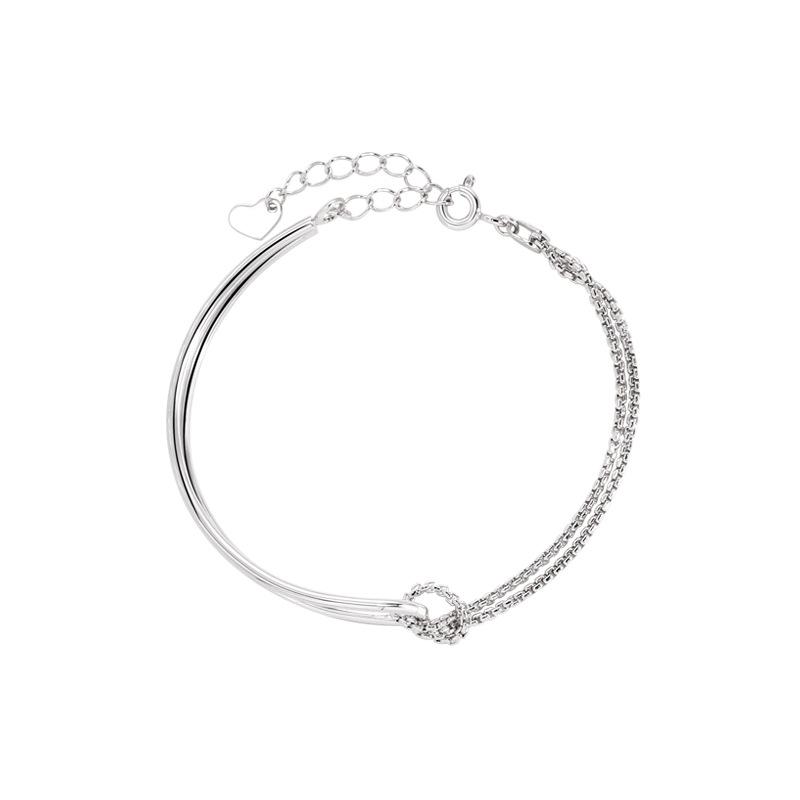 Geometric Splicing Half Bracelet Bracelet Women's Niche Exquisite Ins Cold Wind High-end Design Jewelry