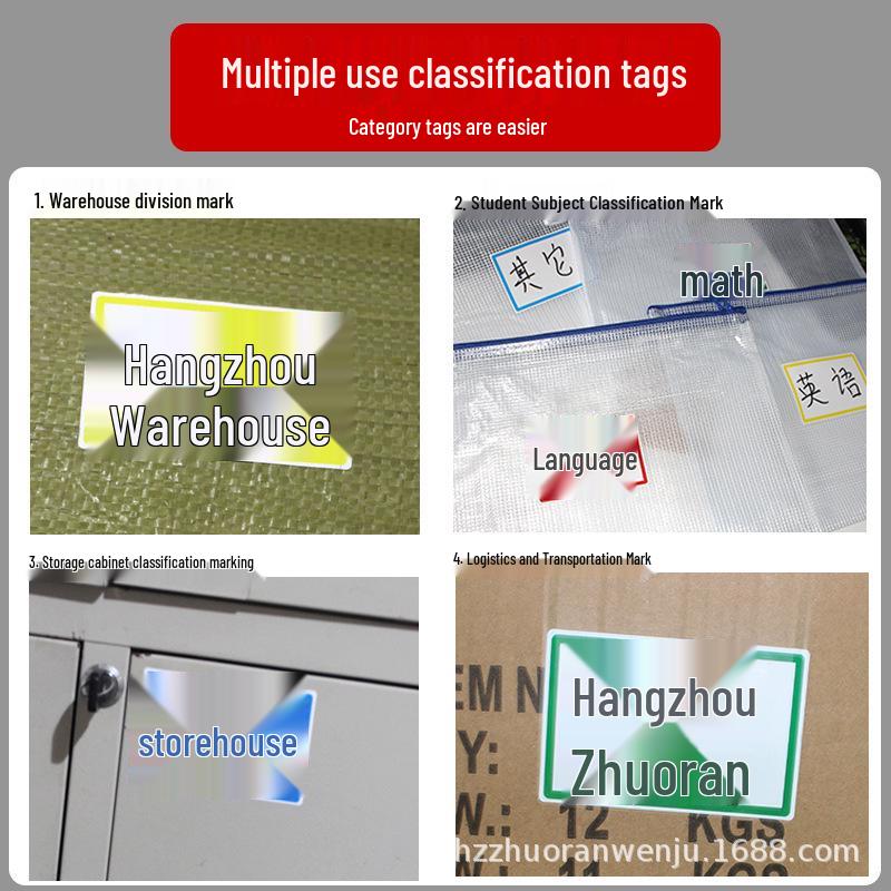 Large Removable Self-Adhesive Labels for Handwritten Shelf and Cabinet Marking