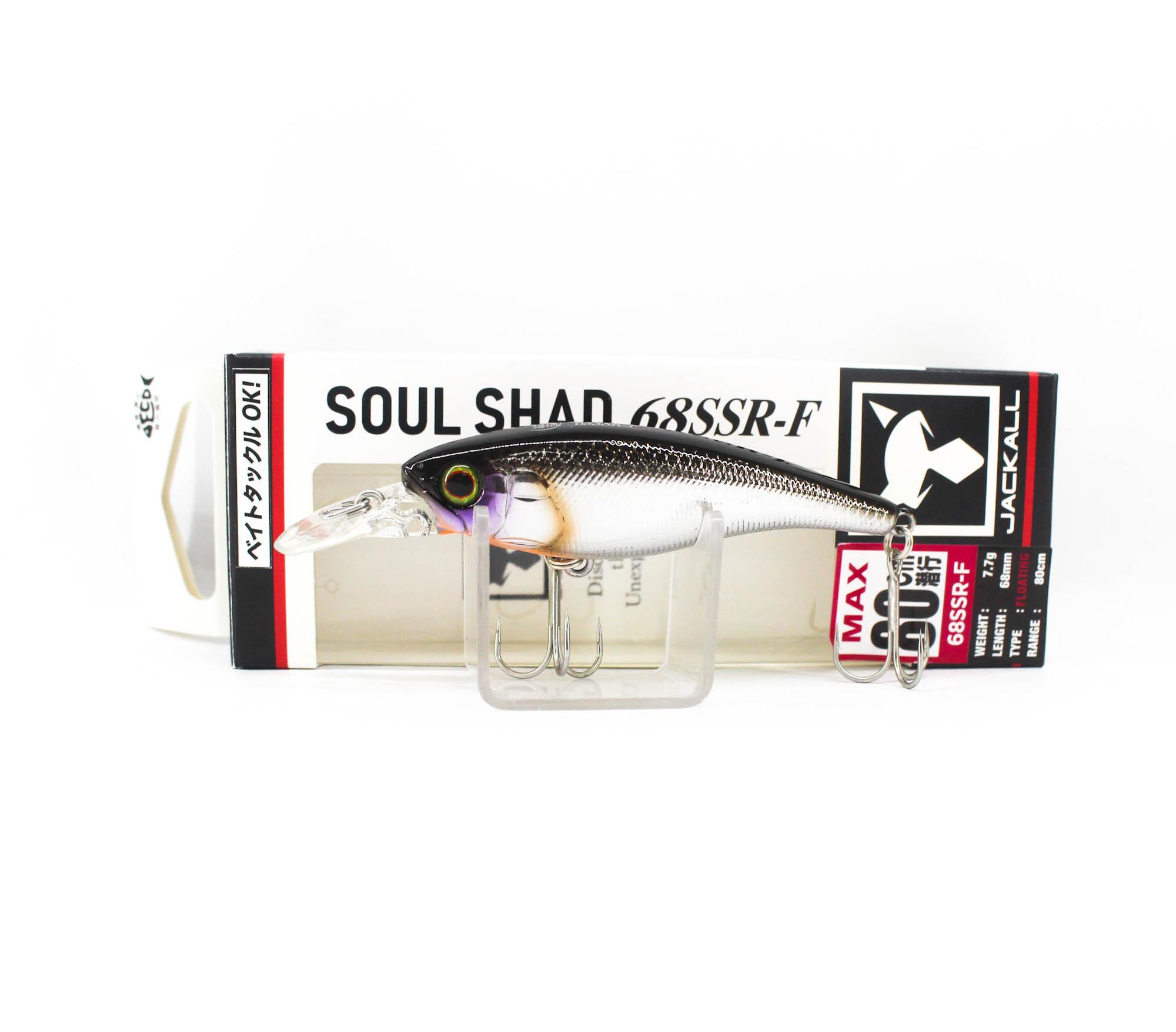Jackall Soul Shad 68SSR F Floating Lure High Flash Silver & Black (0888)